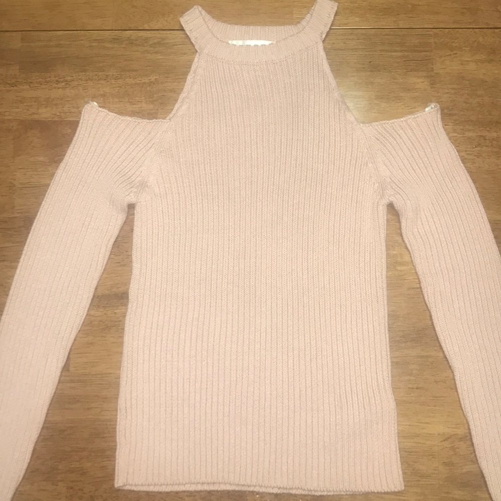 Pink knitted sweater